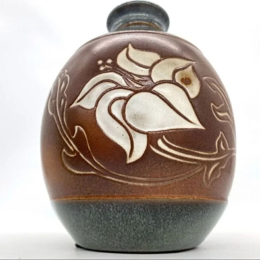 Vintage Pottery Craft Floral Vase